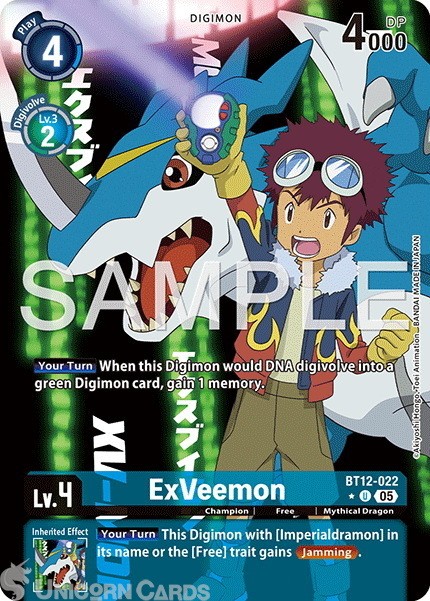 BT12-022 ExVeemon : Uncommon Foil Alternative Art : AD01: Advanced Booster Digim