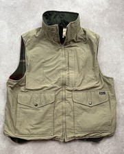 VTG Woolrich Men's Sz L Fieldstone Vest Utility Work Fishing Wool Flannel