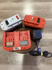 Black & Decker Fire Storm 18V Dual Charger FS180DC UD-18V2C With 2 Batteries
