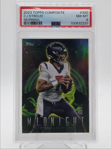 C.J. STROUD 2023 TOPPS COMPOSITE MIDNIGHT ROOKIE MORNING RC /125 PSA 8 Q4320