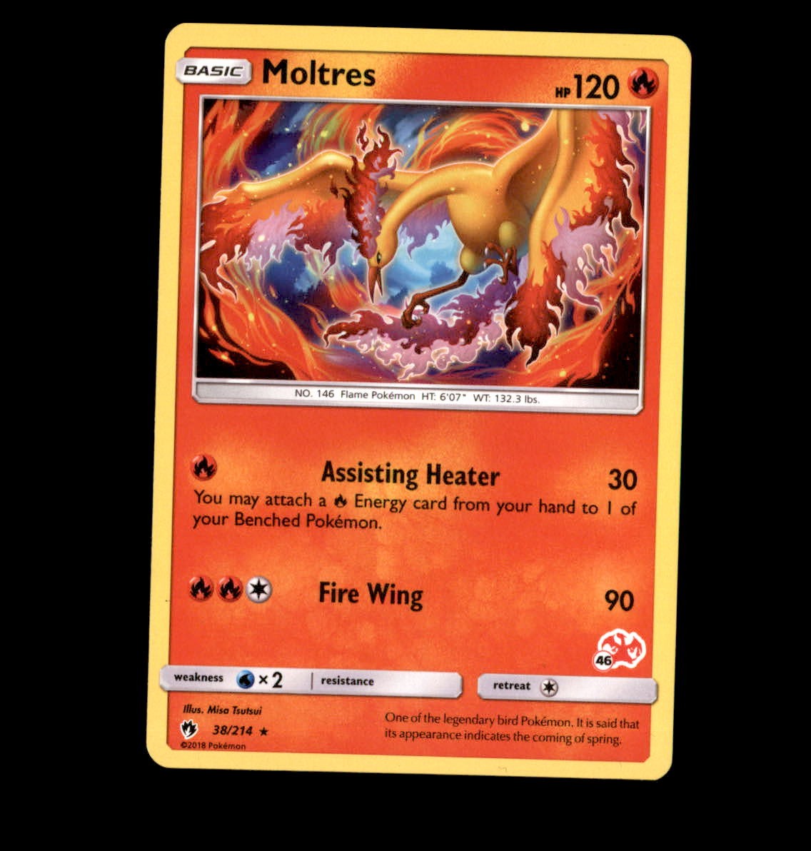 Moltres 38/214 Rare Lost Thunder Pokemon Near Mint