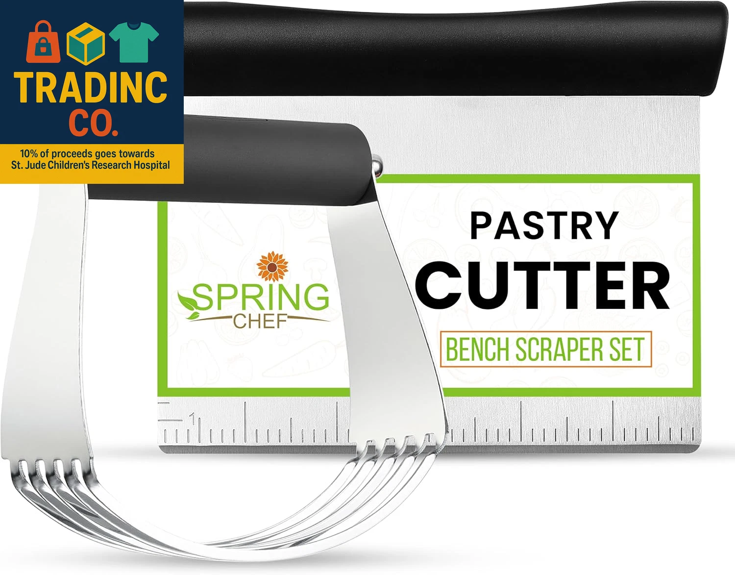 Dough Blender & Pastry Cutter Tool, Stainless Steel Pastry Blender & Bench Scrap
Opens in a new wind