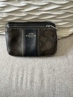 Coach New York Signature Double Zip Wristlet Wallet - Brown & Black w/Gold — photo 1