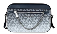 Michael Kors Jet Set Item Chain Shoulder Crossbody Bag MK Ombré Dark Navy