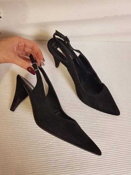 Women Primark Heels Black Suede 40