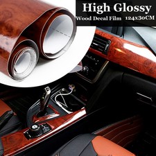 Hochglanz Holz Aufkleber Auto Innenraum Folie DIY Film 30x124cm 12*48 Zoll