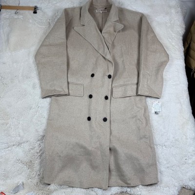 Free People NWT Adore You Wool Coat Full Length Oatmeal Women's Large
