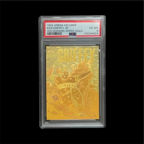 1992-93 Arena Holograms Kid Griff Ken Griffey Jr Holograms Speed Gold PSA 6 HOF