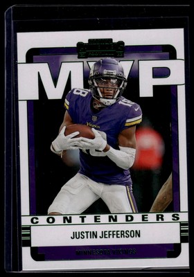 2022 Contenders #MVP-JJE Justin Jefferson MVP Contenders Emerald