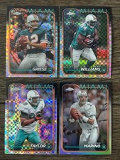 Dan Marino 2024 Topps Chrome Refractor Ricky Taylor Griese Xfractor Dolphins