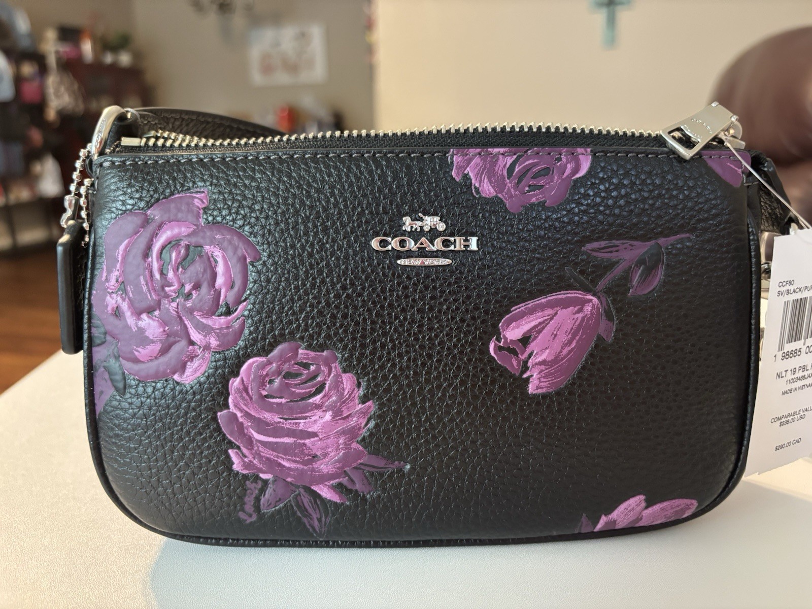 Coach Floral Zip Nolita 19 with flowers 