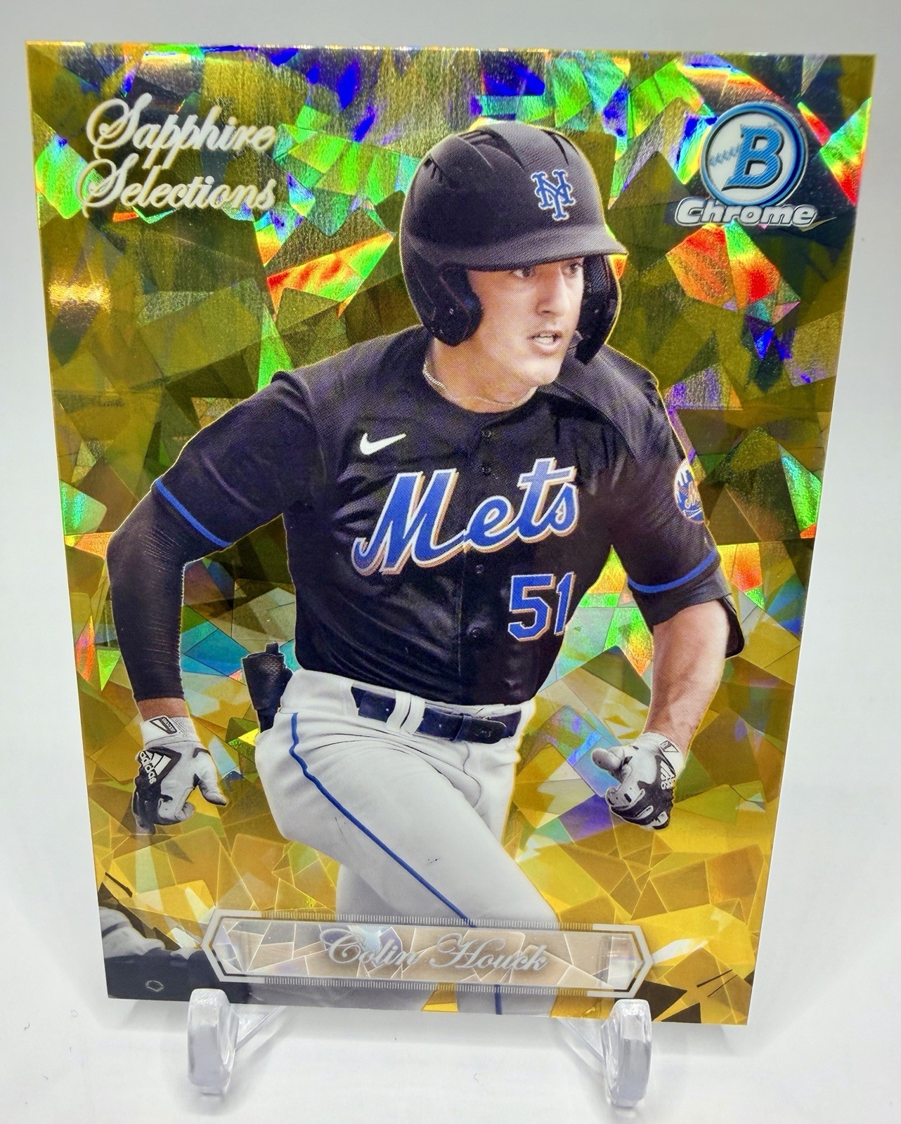 2023 Bowman Draft Colin Houck Gold Sapphire Selections /50 New York Mets