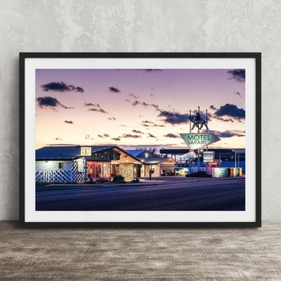 Route 66 Photo Print Motel Safari Tucumcari New Mexico Vintage Wall Art