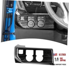 for Silverado Headlight Switch Panel Trim Cover Fit for Chevy Black Wood Grain