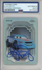 2024 TOPPS CHROME DISNEY REFRACTOR CARS CAL WEATHERS SIGNED KYLE PETTY PSA DNA