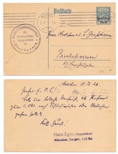 135342 - Ganzsache P 128 (20) - Postkarte, M&uuml;nchen 18.9.1920 nach Bischofswiesen