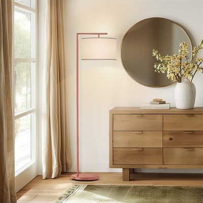 Brightech Montage Modern 60'' Modern LED Super Bright Floor Lamp w/ White Shade