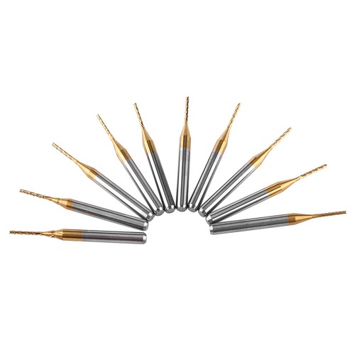 10 Stück Hartmetall Schaftfräser Gravierbits Fräser 3,175 mm x 1 mm