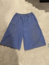 VTG Blair wide leg culottes Gaucho Elastic Waist Shorts Indigo Sz 16 Style 1819