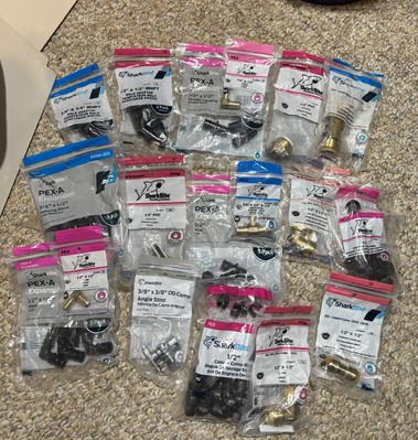 Large Assortment Of Plastic, Brass, Iron Plumbing Fittings