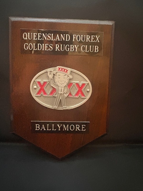 Vintage Queensland Australia Fourex Goldies Rugby Club Plaque Ballymore Beer