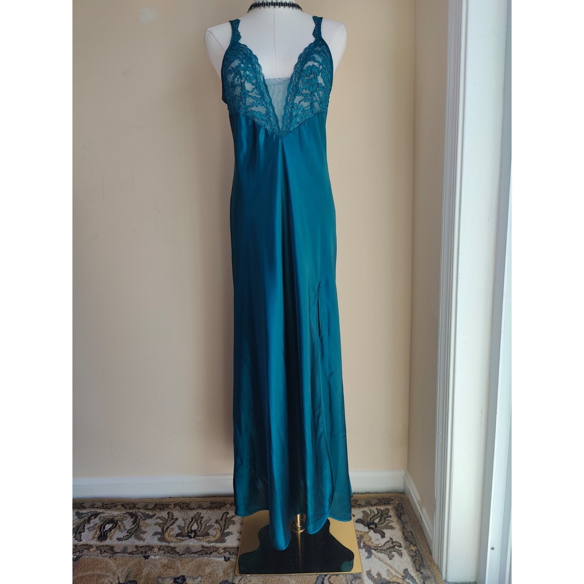 Vintage 80s Victoria's Secret Jade Teal Maxi Slip Dress Gown Size Medium | eBay Vintage 80s Victoria's Secret Jade Teal Maxi Slip Dress Gown Size Medium | eBay