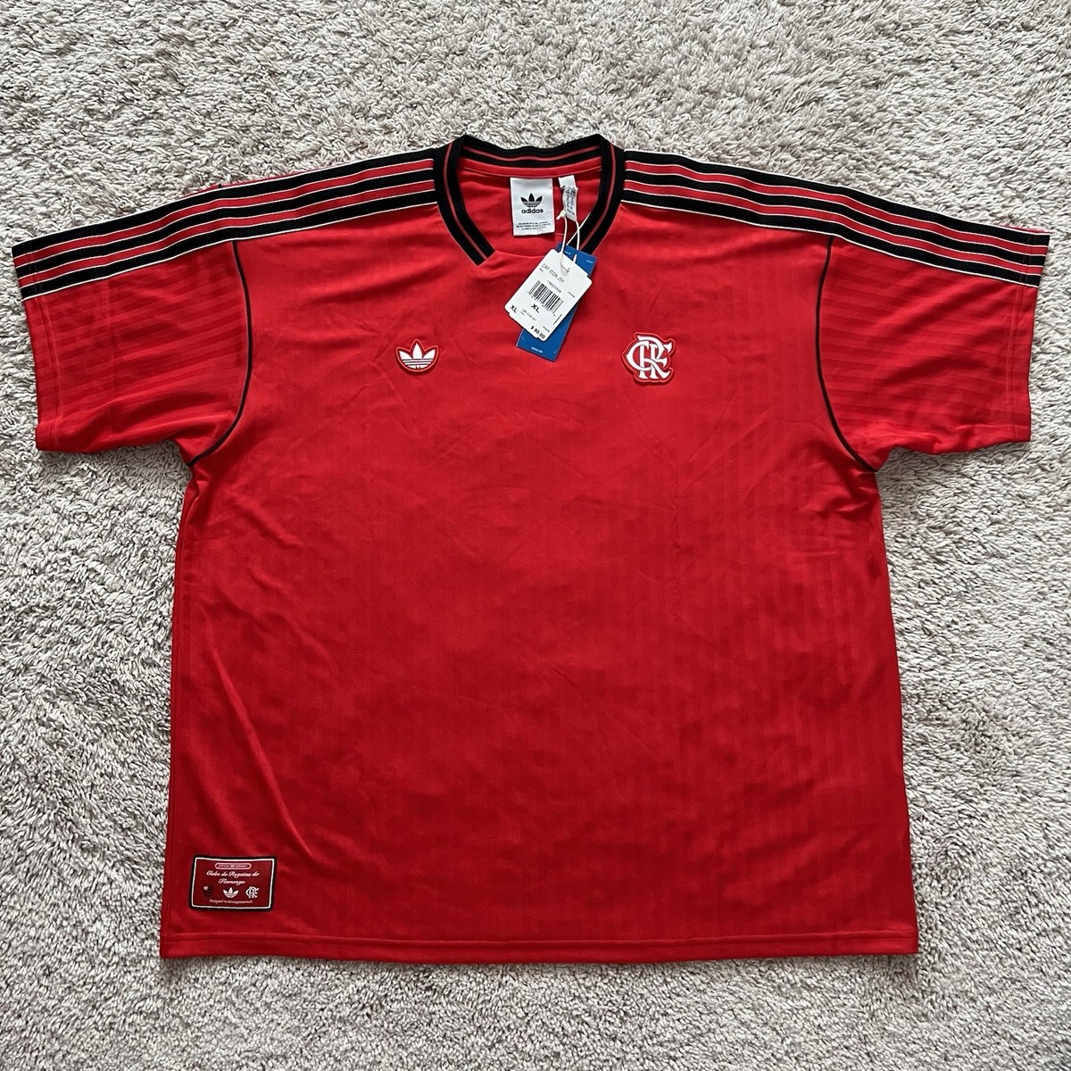 Adidas CRF Flamengo 2025 ICON Red Soccer Jersey JF0438 Mens Size