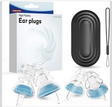 Concert Ear Plugs, 2 Pairs High Fidelity Earplugs with Carrying Case  Lanyard R
