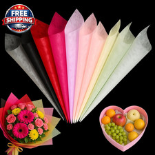 Vibrant 100 Sheets Tissue Flower Wrapping Paper - 10 Colors, Waterproof