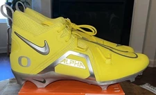 Size 16 Nike Alpha Menace Pro 3 PE Oregon Ducks Football Cleats DH3355 Yellow