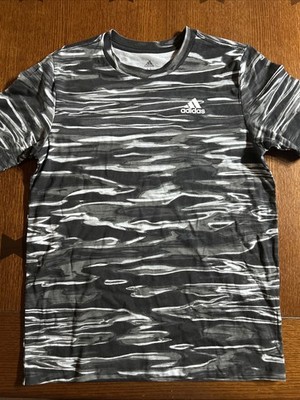 Adidas Girl s Size M 10-12 Black, Grey, & White Shirt