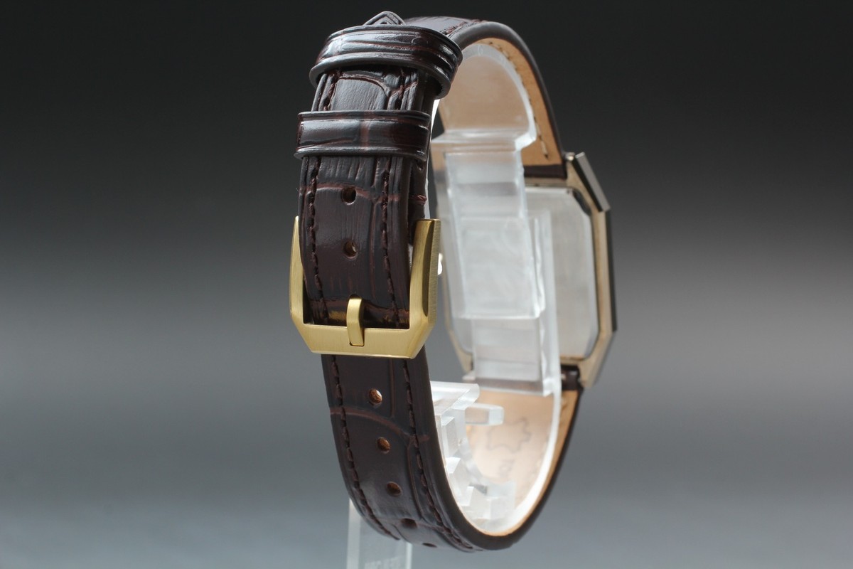 Vtg 1981 N MINT Seiko Dolce 6030-5400 NSAG Gold Octagon Quartz