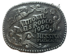 VTG 1990 Hesston Fiatagri National Finals Rodeo Belt Buckle NOS limited