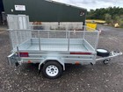 EX DEMO 8x5 Trailer with cage rear ramp 1 Day old + spare + rear props