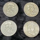 Lot of 4x Toned Franklin 50c 90% Silver junk KVE Investments, LLC A128