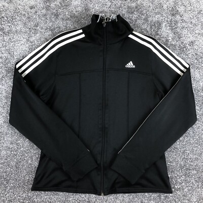 Adidas Women's Designed-2-Move Track Jacket Size Medium Collegiate Black/White