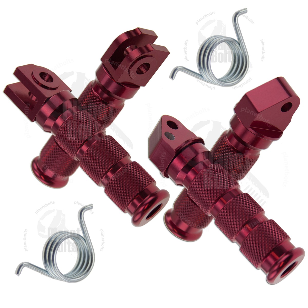 Red Front Rear Sport Foot Peg Set For Suzuki GSXR 97-05 Step Rider