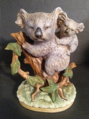 Vintage Lefton Ceramic Koala Bear & Baby Cub 6