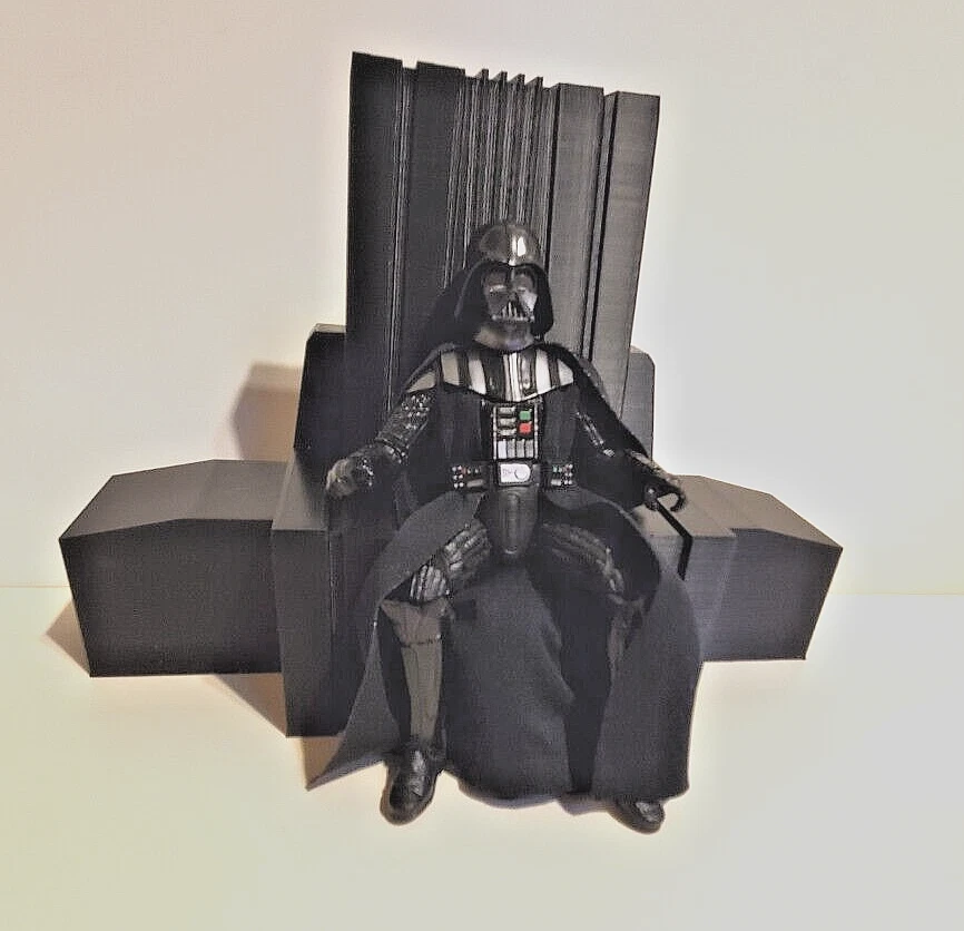 DARTH VADER TRONO CON EFECTO HOLOGRAMA ILUMINADO!!! escala 1/12 para serie negra Foto 2 de 4