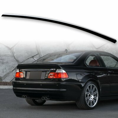 Fyralip Trunk Lip Spoiler For BMW 3 Series E46 Coupe Painted Black Saphire 475