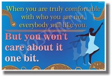 When You Are Truly Comfortable - NEW Classroom Motivational Quote Poster cm957 