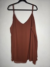 Torrid 6 Tan Brown Cami Layered Blouse