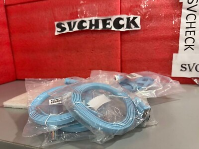 LOT OF 5 Cisco 72-3383-01 RJ-45 to DB-9 Router Console Cable Blue