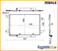Condenser, air conditioning BEHR MAHLE AC369000S