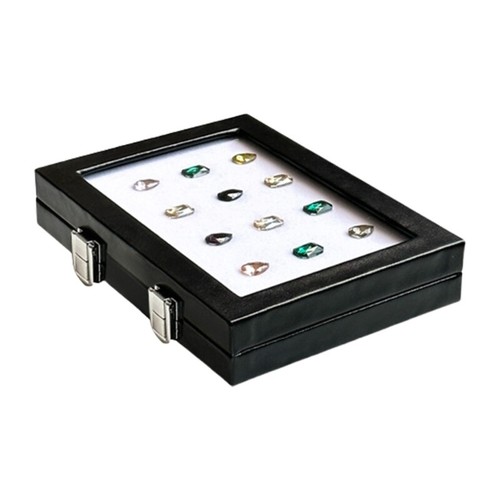Portable Jewelry Display Case with Secure Clasp for Gem and Crystal Storage - Picture 6 of 12