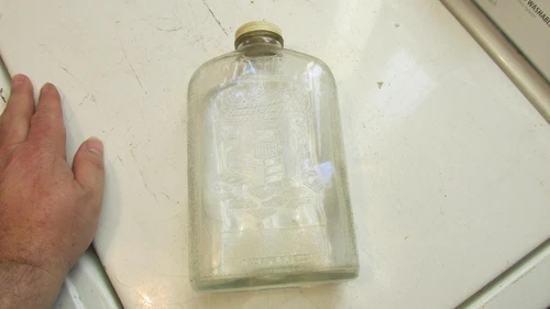 VNTG Glass Refrigerator Water Bottle With Steel Screw On Lid 1932