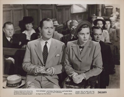 Robert Montgomery + Ruth Lee in Your Witness (1950)   Vintage Photo M 304