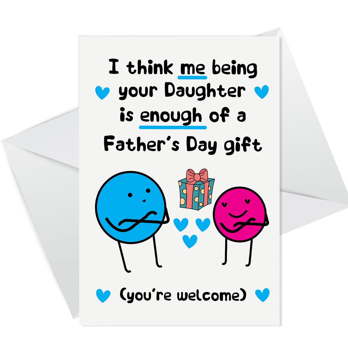 Funny Fathers Day Cards for Dad Daddy Father's Day Card from