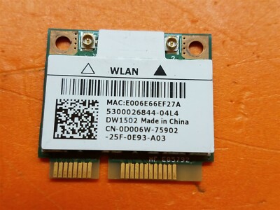       Desktop Part Dell Alienware X51 WiFi Wireless Card DW1502 0D006W