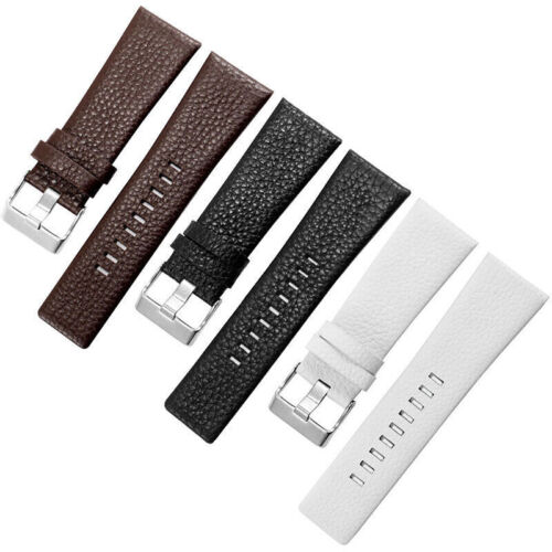 24 26 27 28 30mm Genuine Leather Strap Watch Band Strap fit Diesel DZ Watches - Picture 1 of 10